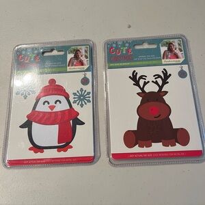 Cute Christmas Penguin and Reindeer Stickers